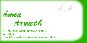 anna armuth business card